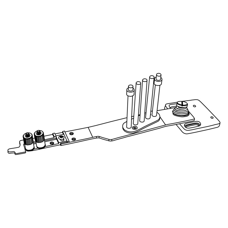 KHB669 Moving Arm — Moving arm for binding on Durkopp Adler 669 machine (Rocking with feed dog) . Used together with KHF2, KHF3, KHF4 binder or other attachments. Binders / Attachments position is adjustable.