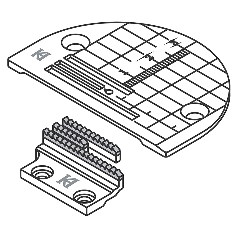 KN83 Needle Plate + KF83 Feed Dog — KN83 Needle Plate KF83 Nylon Feed Dog