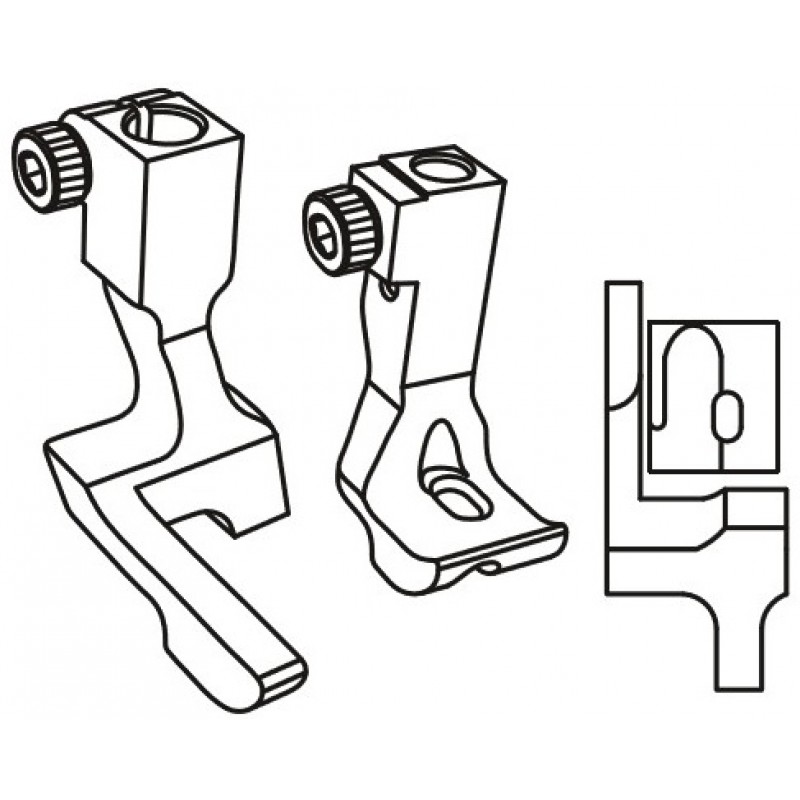 KH1525PL Piping Feet — Cording groove on the left of the needle