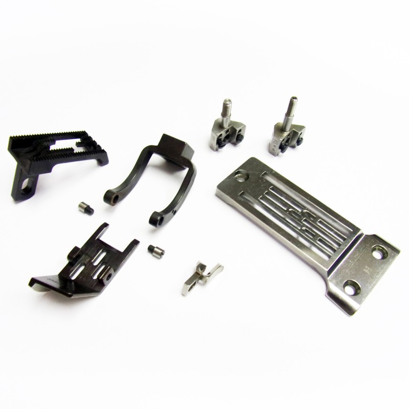 35800 3N 9/32" Thin Material Conversion Kit (Flat) — Spare Parts for Union Special 35800 9/32", 3-Needle Conversion Kit for Thin Material (Flat) Full Set includes: Optional Items: 23420 Folder