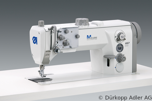 667-180030 Dürkopp Adler 1-Needle lockstitch flatbed bottom feed, needle feed and alternating foot top feed sewing machine (0667 990005 011)