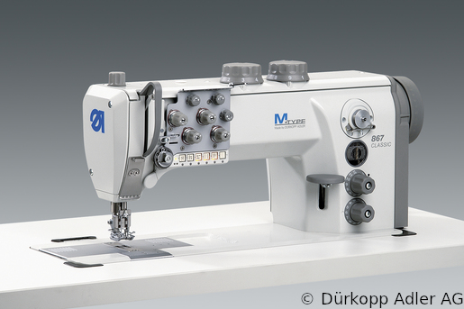 867-290342 Dürkopp Adler 2-Needle lockstitch flatbed bottom feed, needle feed and alternating foot top feed sewing machine (0867 990010 100)