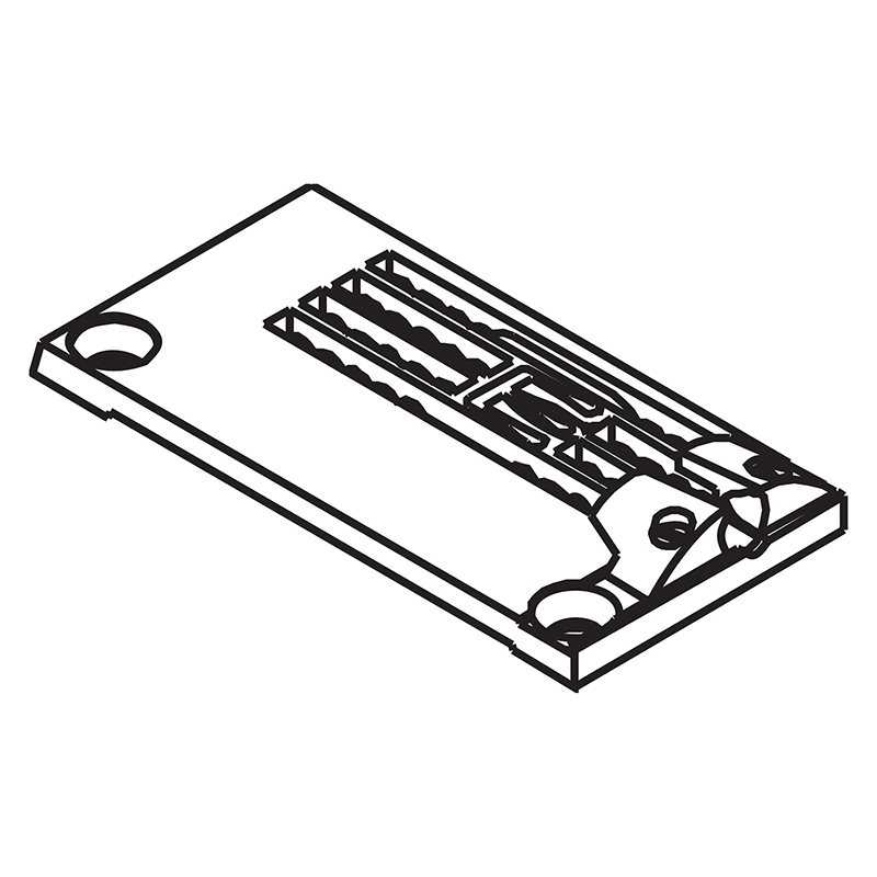 14-818C Needle Plate with Fabric Guide — Needle Plate with Fabric Guide for Kansai Special Coverstitch Machine Fabric gu…