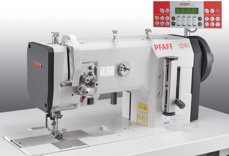 PFAFF 1246 Двухигольная машина челночного стежка с плоской платформой с нижним, игольным и верхним продвижением материала