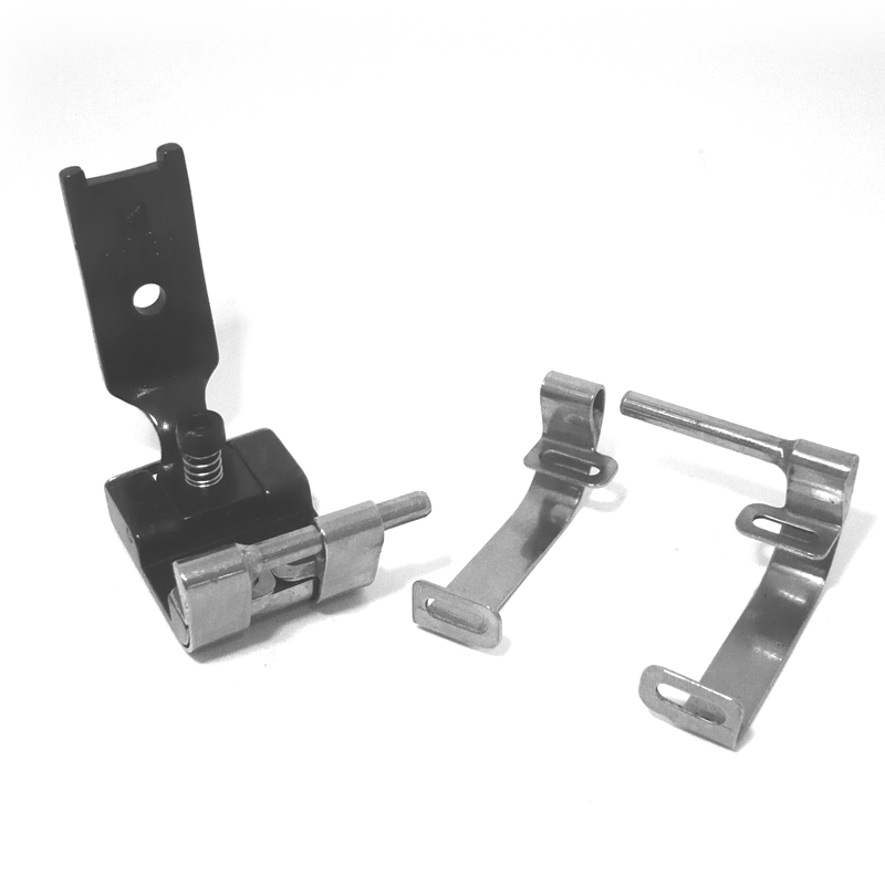 23782 Tape Attaching Foot with Adjustable Guide — Tape Attaching Foot with Adjustable Guide for Singer / Juki Zigzag Machine Elastic tape size can be adjusted. Elastic Tape Size : 8 ~ 17mm Needle Hole Width : 12mm