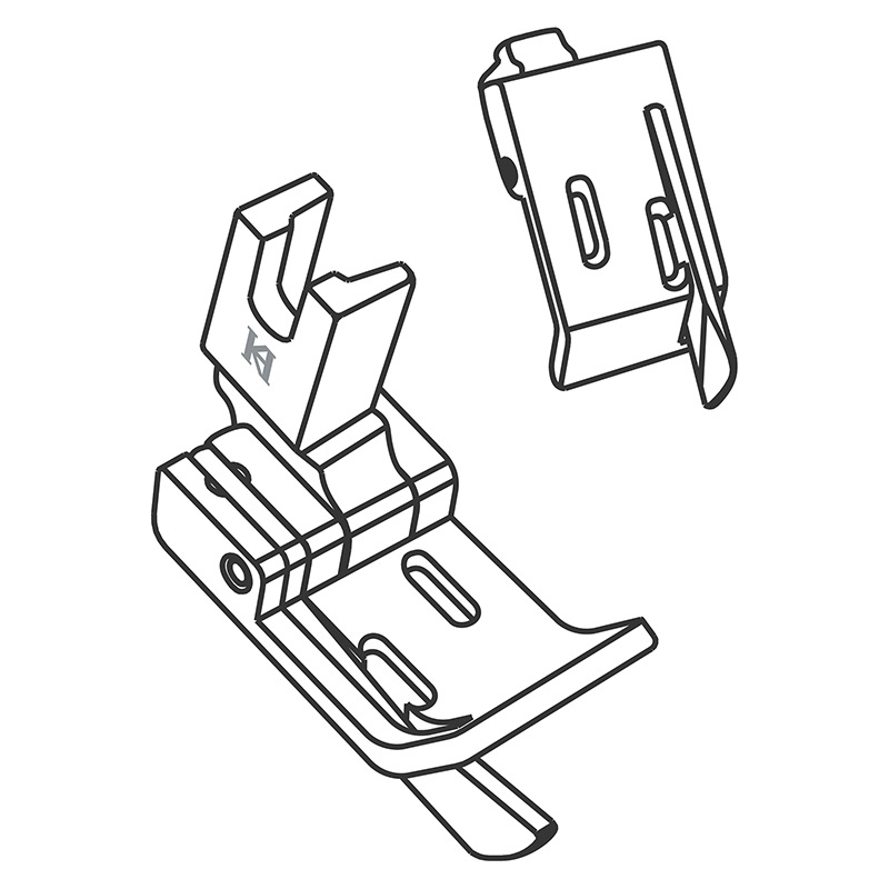 KL380 Guiding Foot — Left Guiding Foot for Double Needle Chainstitch Machine
