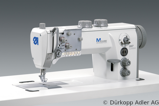 867-190322 Одноигольная машина челночного стежка с плоской платформой. Нижний, игольный транспортеры и верхний альтернирующий транспортер лапка (0867 990003 139)