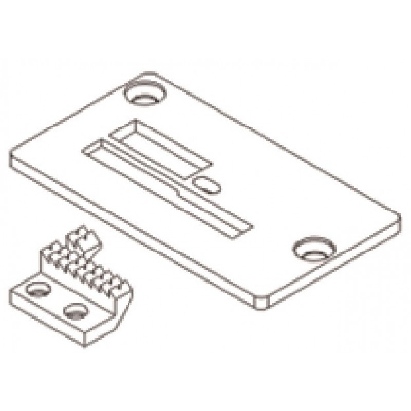 1380 Needle Plate + 1376 Feed Dog — Needle Plate and Feed Dog for Seiko SK-6F Feed Dog (Coarse) : 9T Feed Dog (Fine…