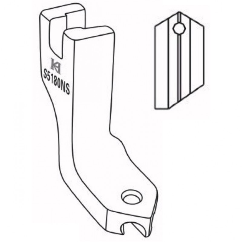 S5180NS Zipper Feet — Solid Invisible Zipper Feet with Center Guide