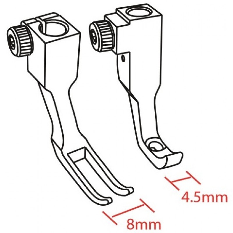 KP1525-N071 Presser Feet — Presser feet width : 8mm Feeding feet width : 4.5mm