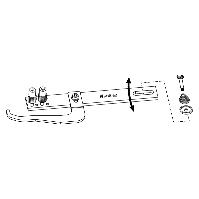 KHB-8B Moving Arm — Moving Arm for Binding on Seiko CW-8B (Rocking with feed dog) Used together with KHF2, KHF3, KHF4 binder or other attachments.