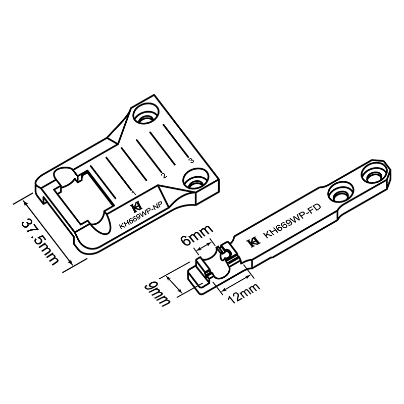 KH669WP Needle Plate + Feed Dog — Wider needle plate and feed dog set for piping on Durkopp Adler 669 Max. stitch length : 9 mm Groove size: 6 mm