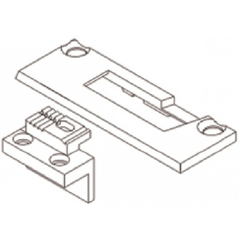 10665F Needle Plate + 10805F Feed Dog — Needle Plate and Feed Dog for Seiko LSW-8BL 10665F Needle Plate Hole Size : 31.…