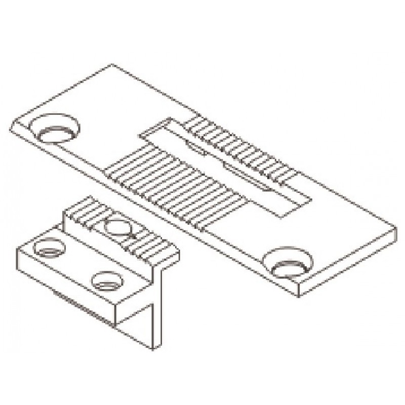 10665 Needle Plate + 10805 Feed Dog — Needle Plate and Feed Dog for Seiko LSW-8BL 10665 Needle Plate Hole Size : 31.5…