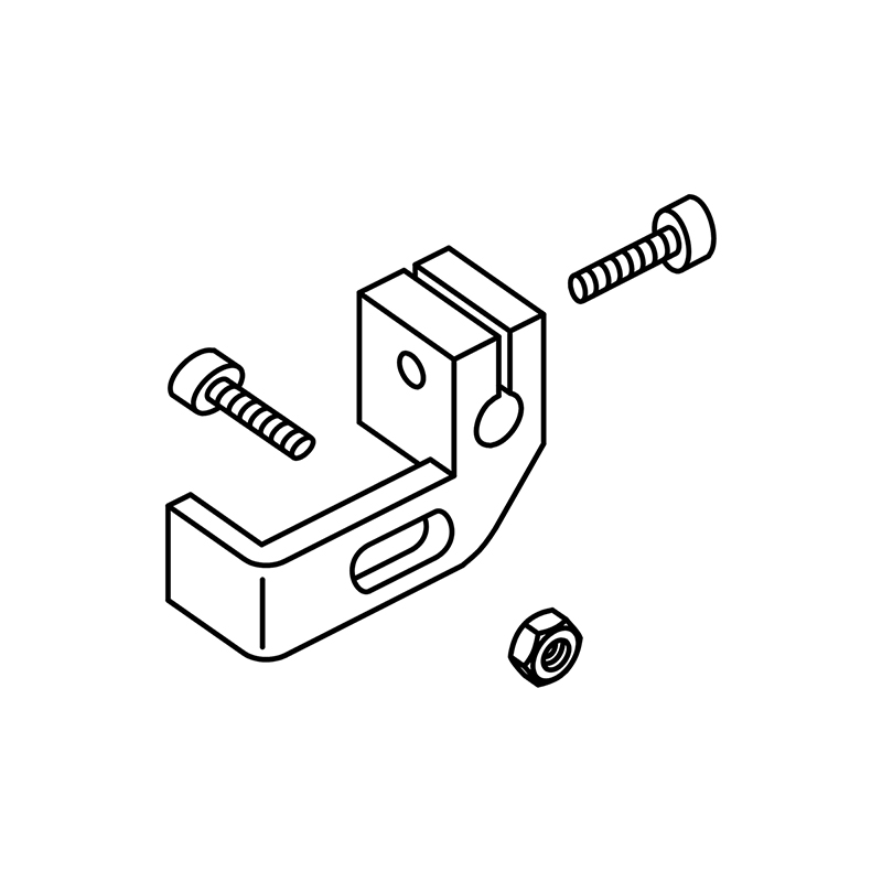 PD767 Suspended Holder — Suspended Holder Fix on presser foot, for attaching guide set/tape attachment. Suitable for machine: