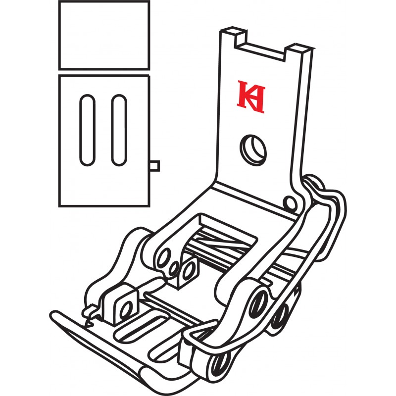 KT112P Hinged Compensating Feet — Hinged Compensating Feet Sewing crossed seam easily.