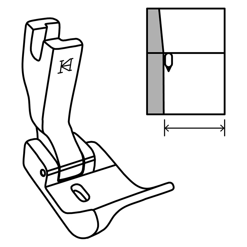 KL-13(5410) Guiding Feet — Needle Feed Left Guiding Feet for Folder