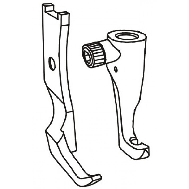KP1510RN Cording Feet — Right Cording Feet Set Presser foot width : 7.5mm Feeding foot width : 4.5mm
