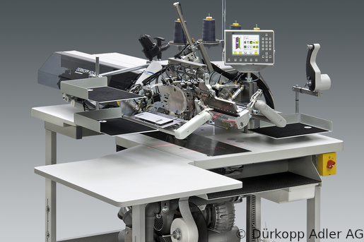 745-35 F Dürkopp Adler 2-Needle lockstitch runstitching of piped pockets, flap pockets and welt pockets sewing automat (0745 991024 017)