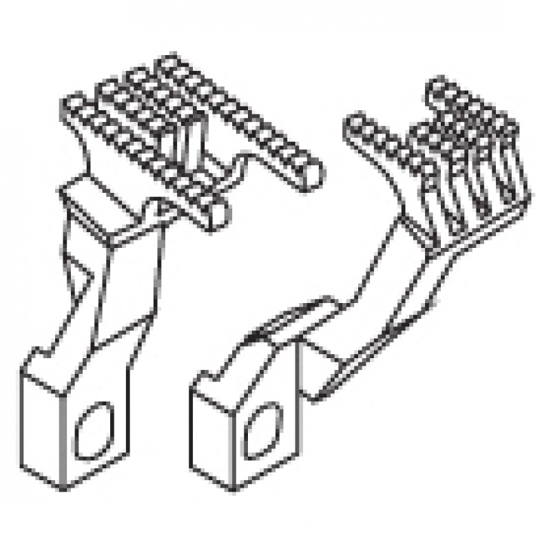 257206-16F Main Feed Dog + 257258-16F Differential Feed Dog — Feed Dog for Pegasus Coverstitch Machine (for 2 Needles) Suitable for machine: