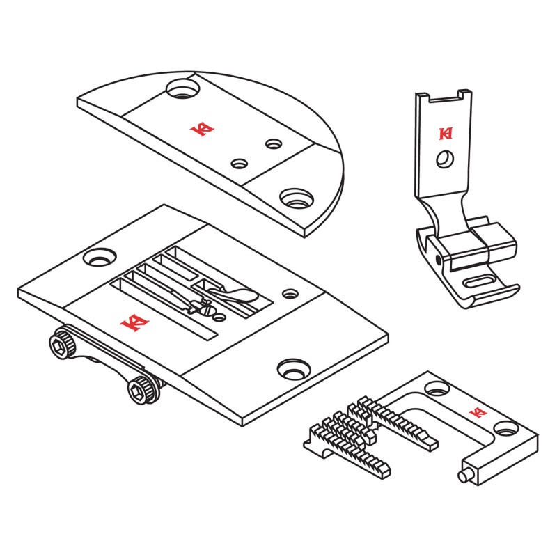 KEC-2284-GSF Edge Cutting Gauge Set — Edge cutting gauge set (with Supporting Finger) for zigzag machine. Cutting edge simultaneously when sewing. Full set includes: Suitable for Zigzag Machine: Demo video: https://www.youtube.com/embed/5lp5aph6tQo