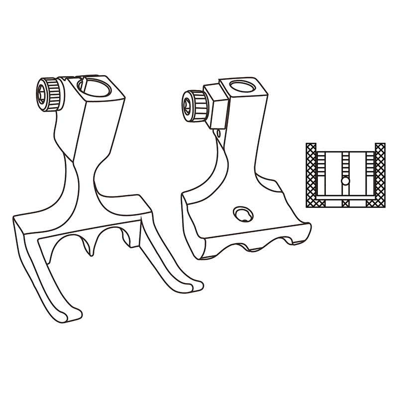 KH1525PD Piping Feet — Double piping groove, needle hole in the middle. Groove Size x2 (Double piping)