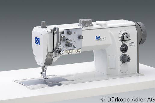 867-190142 Dürkopp Adler 1-Needle lockstitch flatbed bottom feed, needle feed and alternating foot top feed sewing machine (0867 990019 034)