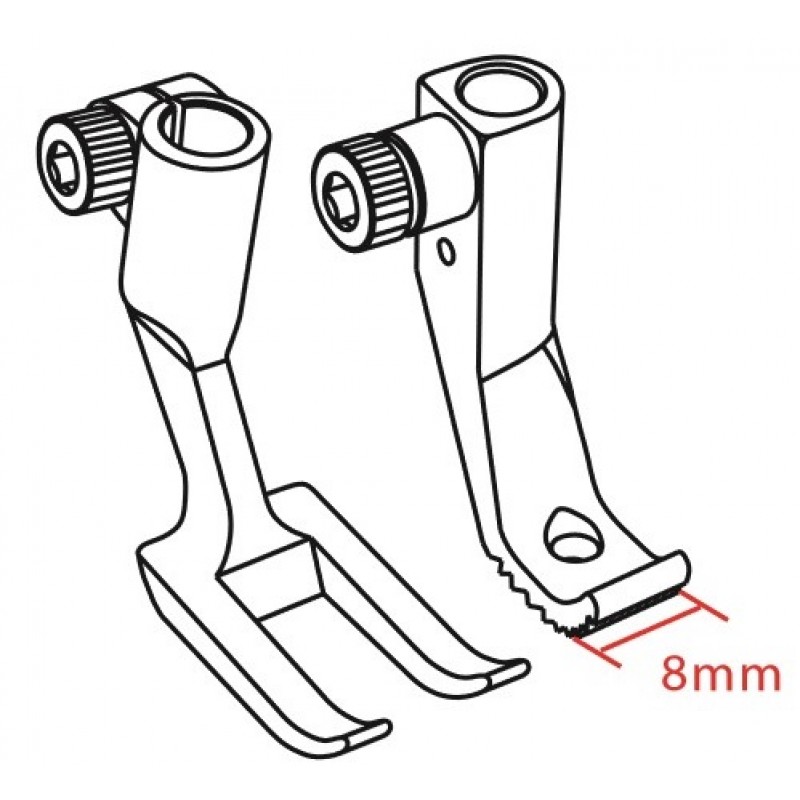 KP1525W Presser Feet — Presser feet width : 15.5mm Feeding feet width : 8mm