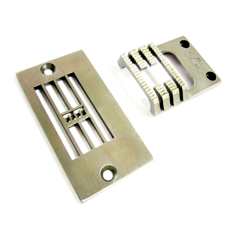 TH22186 Needle Plate + TH417921 Feed Dog — Zigzag Gauge Set (for Ultra-light Material)