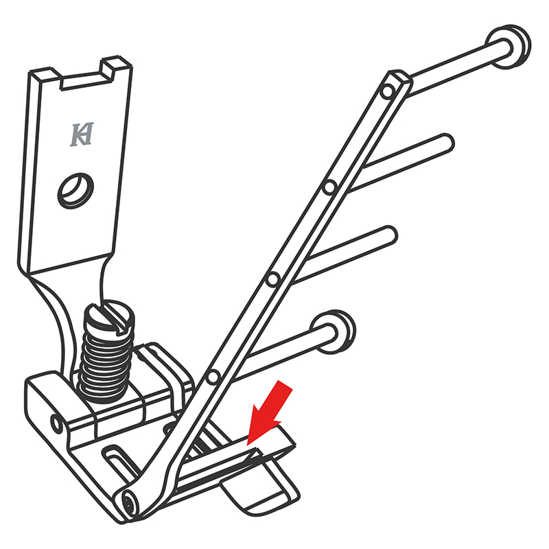 KP112GT Tape Attaching Feet — Double Needle Tape Attaching Feet
