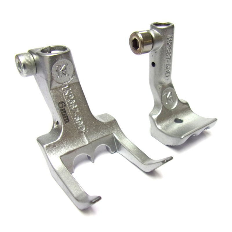 KH367PD Piping Feet — Double piping groove, needle hole in the middle.Groove Size x2 (Double piping)