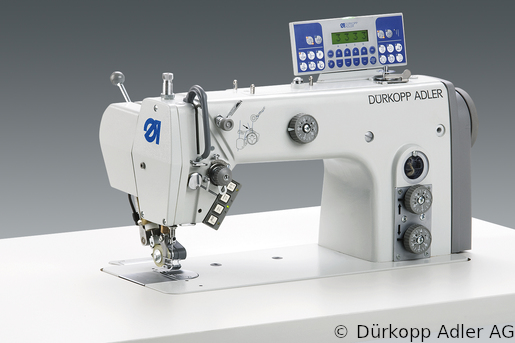 273-140342-01 Dürkopp Adler 1-Needle lockstitch flatbed bottom feed and intermittent puller top feed sewing machine (0273 990105 014)