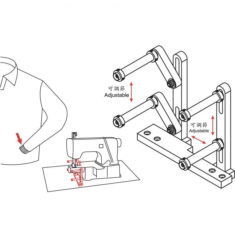 K200 Elastic Strecher (Coverstitch) — K200 Bearing Elastic Stretcher For Elastic Sleeve Cuffs (Coverstitch Machine)
