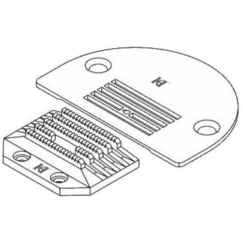 143402 Needle Plate + 149009 Feed Dog — Needle Plate and Feed Dog (Fine) for Single Needle Lockstitch Machine Suitable …