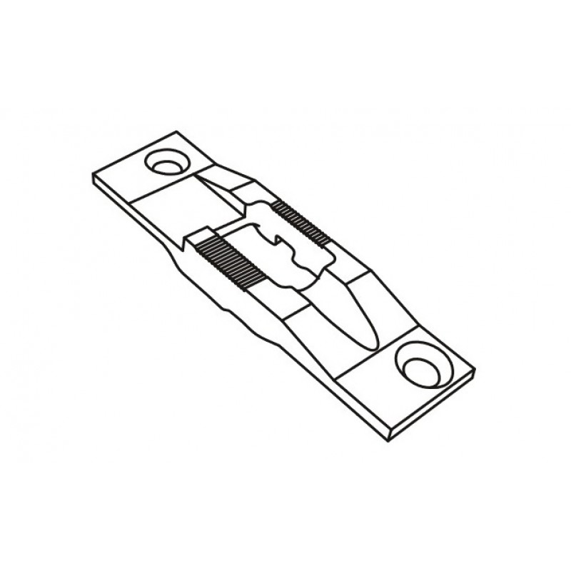 KH867-HNP Needle Plate — Needle plate for larger piping. Used together with KH867-HFD feed dog Groove Size: 6mm or 9mm