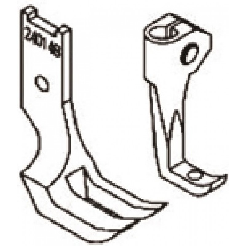 240148 Presser Foot + 240149 Feeding Foot — Regular Presser Feet Set Presser Foot Width : 15.2mm Feeding Foot Width : 4.9mm Suitable for:
