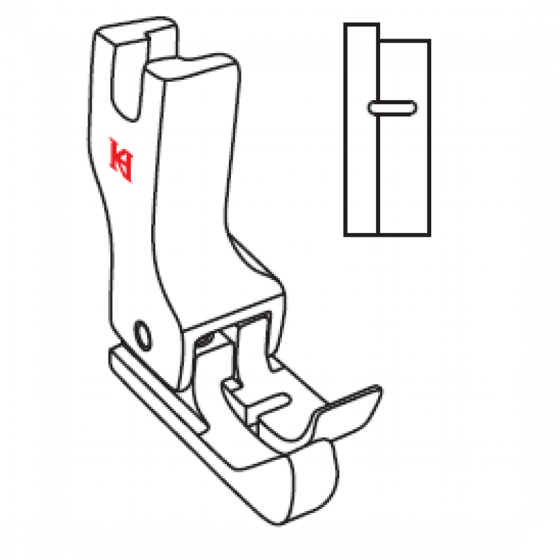 KP438-CL Compensating Foot — Left Compensating Presser Foot Needle Hole : 6mm Right Toe Width : 7.5mm