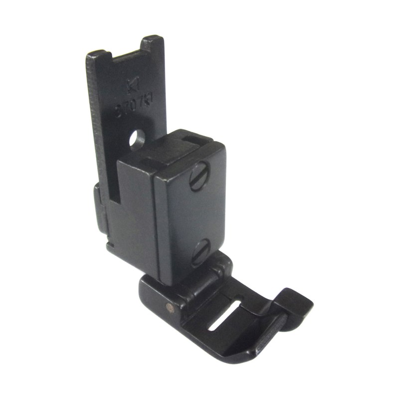 3707K Right Compensating Foot — Right Compensating Foot for Singer / Juki Zigzag Machine For thick fabric. Needle Hole Width : 11mm Left Toe Width : 11.5mm