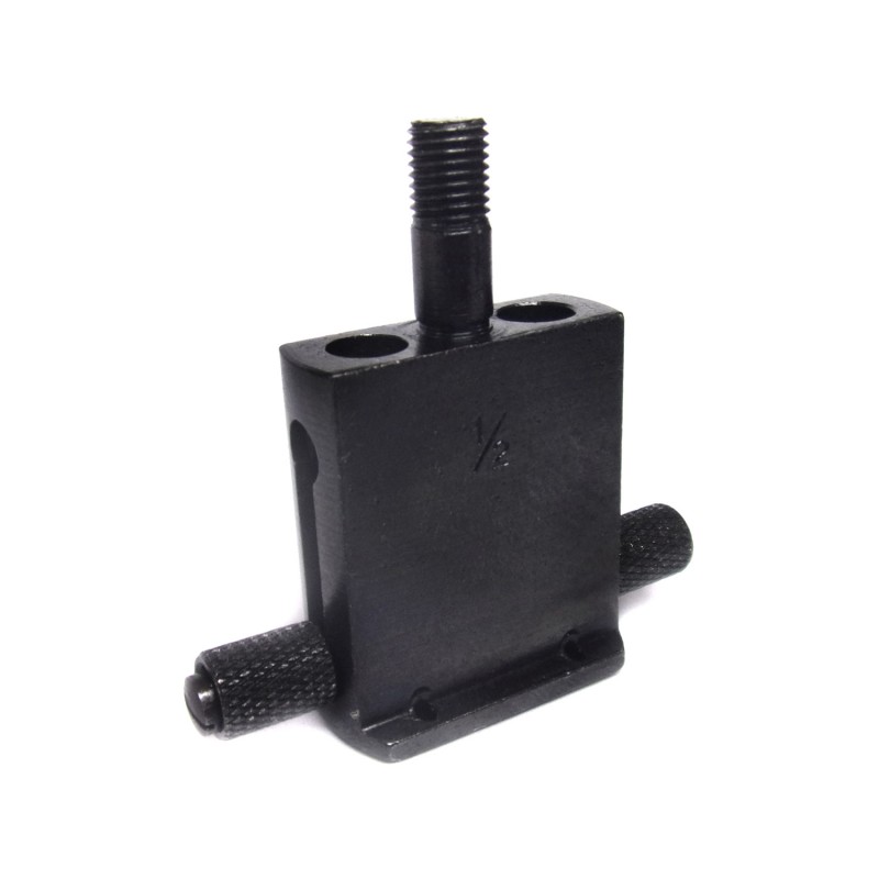 Flip-up Double Needle Clamp — Flip-up Double Needle Clamp for Double Needle Flat Bed Machine Needle Clamp Shank Diameter: 6.3mm Use with shorten needle bar (153mm).