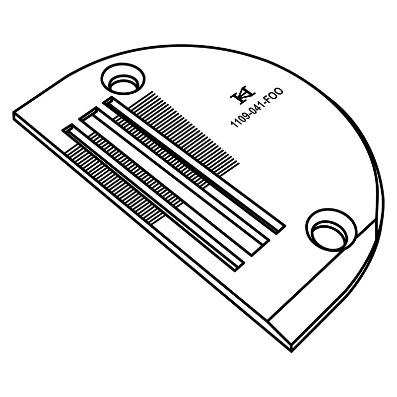 1109-041-FOO Needle Plate — Needle Feed 3-roll Needle Plate