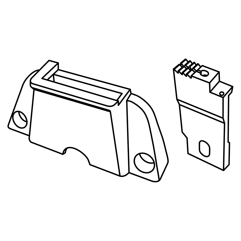 KH1341-NPB Needle Plate + KH1341-FDB Feed Dog — Needle Plate and Feed Dog Set for Binding on Juki LS-1341 Used with KHB869 moving arm