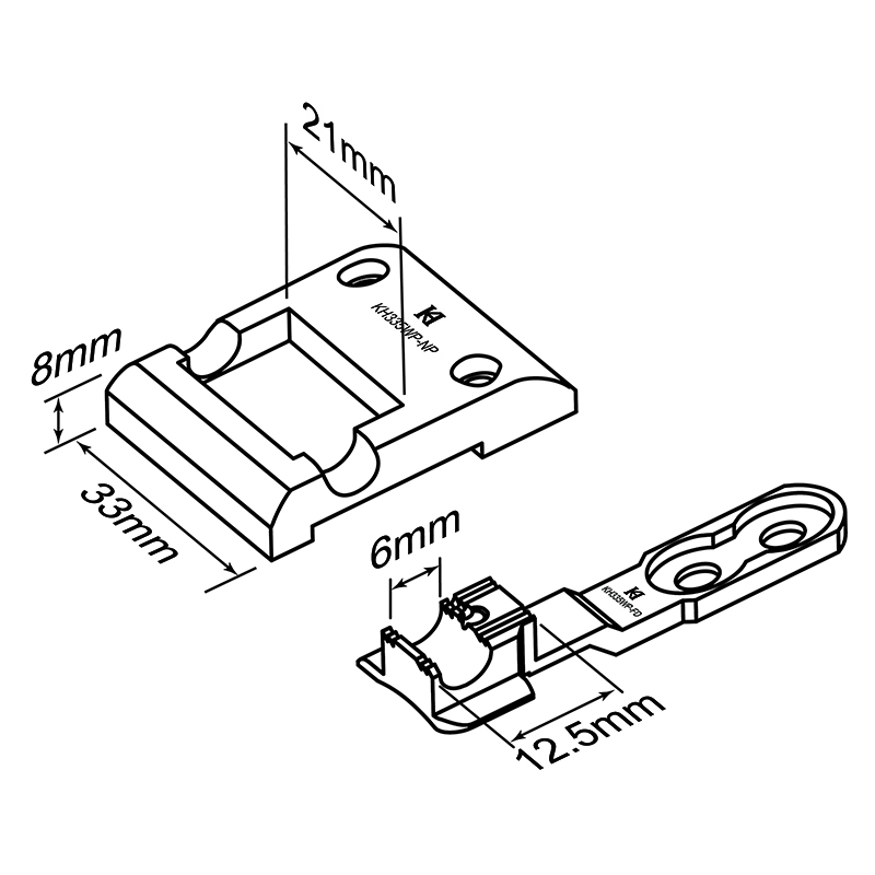 KH335WP Piping Needle Plate + Feed Dog — Piping needle plate and feed dog for Pfaff 335 Groove size: 6mm