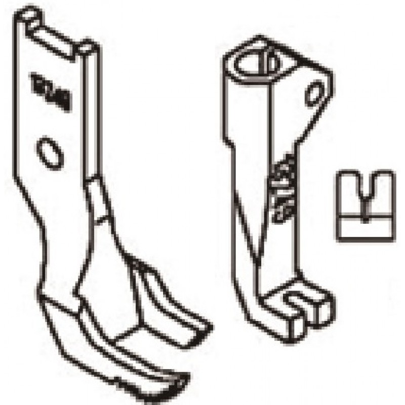 13246 Presser Foot + 13249 Feeding Foot — Presser Feet Set for Binding Presser Foot Width : 14.5mm Feeding Foot Width : 9…