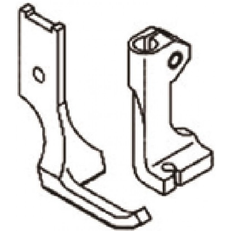 17083 Presser Foot + 17086 Feeding Foot — Presser Feet Set for Binding (Large) Presser Foot Width : 15.3mm Feeding Foot W…