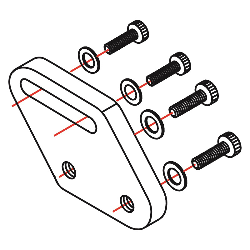 KB2810 Mounting Bracket — Bracket for Juki LU-2810/2860, PLC-2710/2760