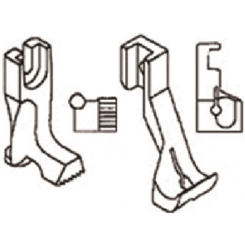 U194B Presser Foot + U195B Feeding Foot — Piping Feet Set From groove to needle hole : 0mm Suitable for: